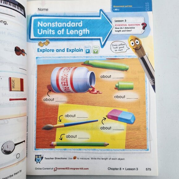 NEW My Math Grade 1 Book 1st Grade Volume 2 McGraw-Hill Elementary Math Connects - Picture 10 of 16